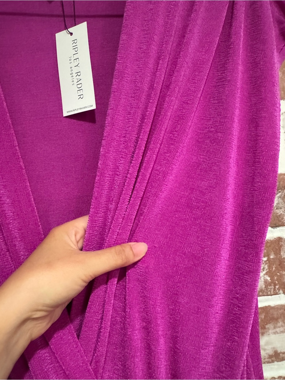 NWT Ripley Rader Classic Jumpsuit Fuchsia Pink Wide Leg Pockets Size 4 Large - Picture 6 of 7